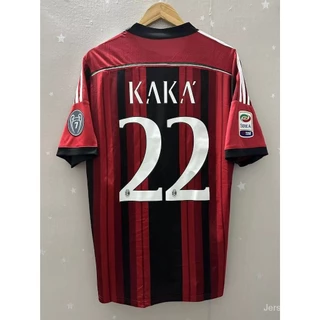 14-15 AC Milan torres de qualidade superior Casa Retro personalizado KAKA HONDA Soccer Jersey