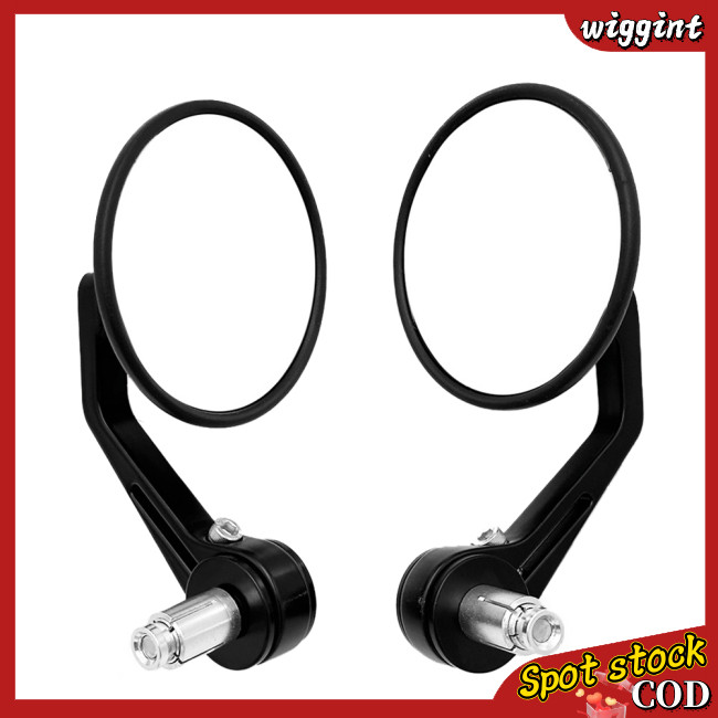 Espelhos Retrovisores Universais Para Motocicleta WIGG 360 ° Laterais Dobráveis Da Extremidade Barra Rotação Scooters Bi