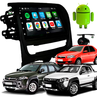 Kit Central Multimidia Android 7 Pol Palio Weekeend/Siena 2013 2014 2015 2016 Strada 2012 a 2016