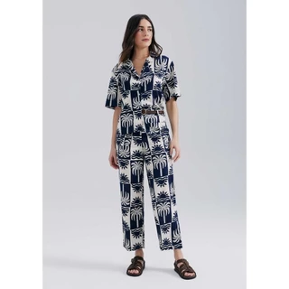 Calça Feminina Estampada Cintura Alta Hering