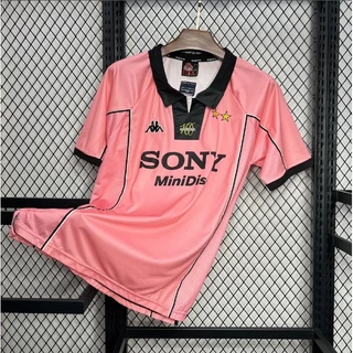 Roupas Esportivas De Futebol , Camisa Retrô Rosa 1997/98 , Camiseta Masculina De Manga Curta Com Uniforme De Equipe
