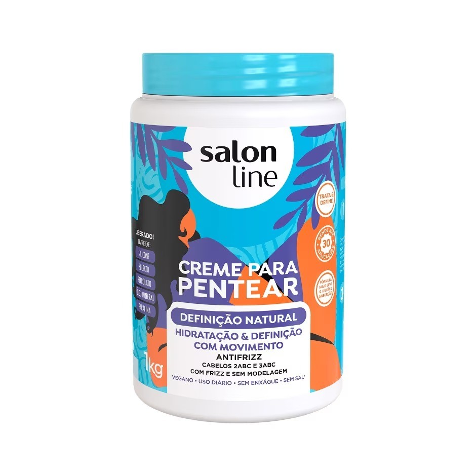 Creme Para Pentear Definição Natural 1kg - Salon Line | Shopee Brasil
