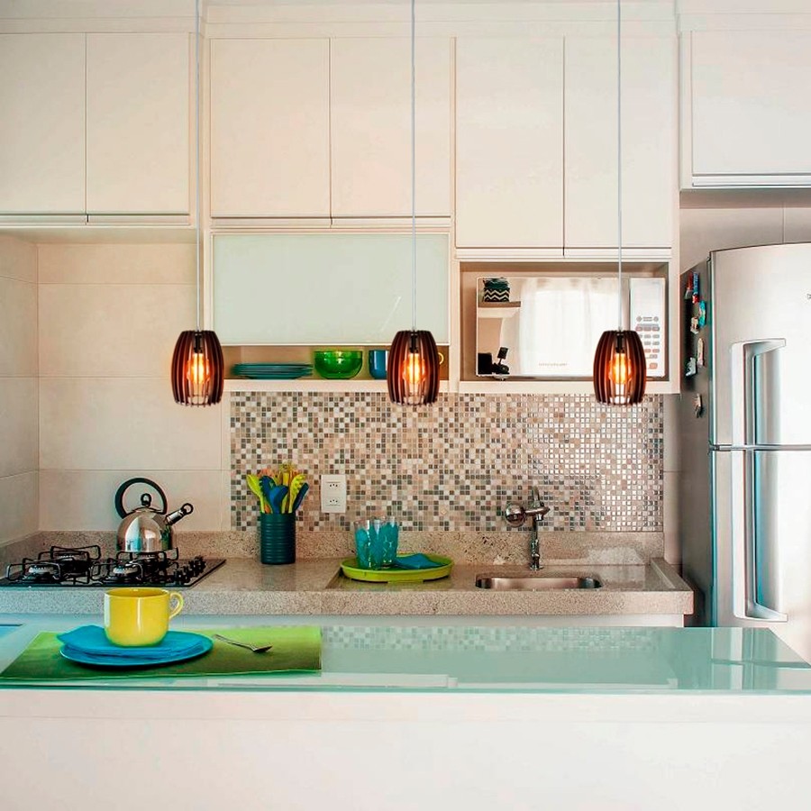 Conjunto 3 Luminárias de Teto para Balcão Cozinha Americana Bancada ...