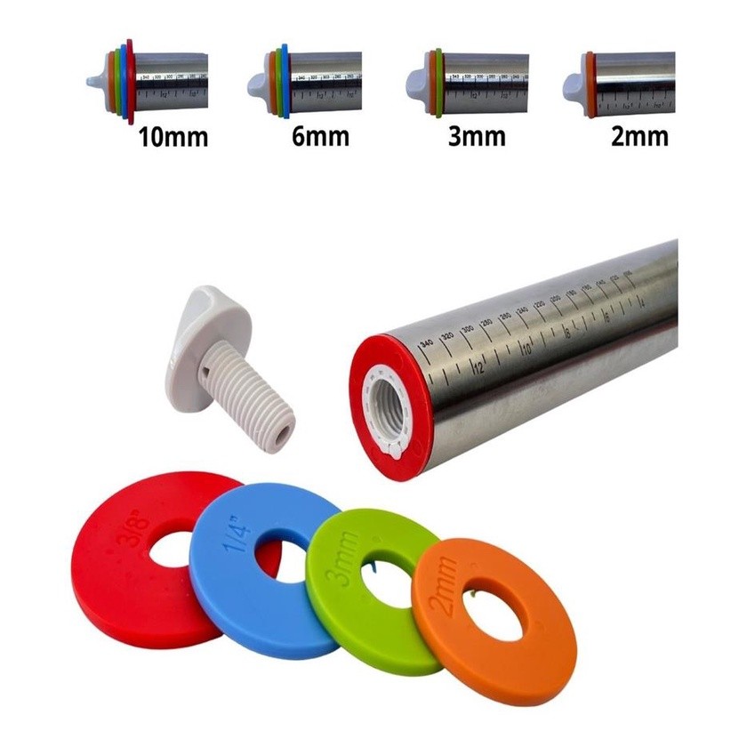 Rolo De Massa Ajustavel Em Aco Inox 4 Regulagens
