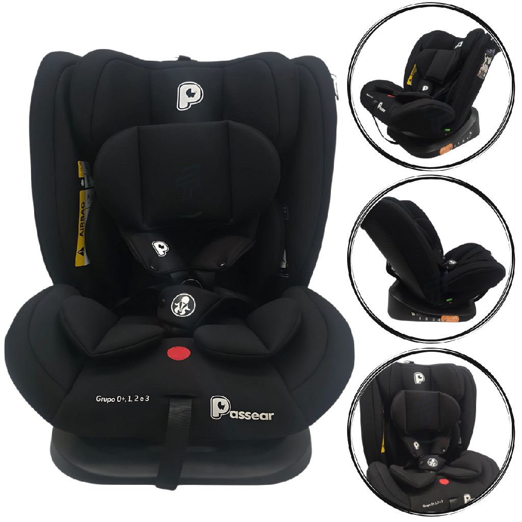 Cadeirinha Preta Cadeira Infantil Para Carro Bebê Reclinável | Shopee ...