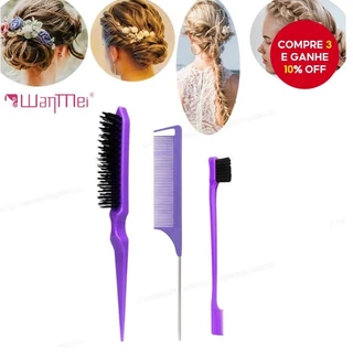 Conjunto De Ferramentas De Cabelo De Três Peças Com Pente De Cauda Pontiaguda , Provocador , Escova De Sobrancelha , Ace