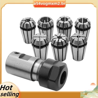 7Pcs ER11 1-7mm Collets De Mola Com Haste De Extensão Do Eixo Motor ER11A 5mm