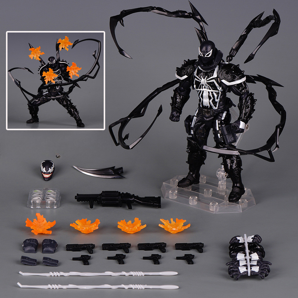 Incrível Agente Revoltech De Ação De Veneno Figura Yamaguchi Brinquedos Móveis