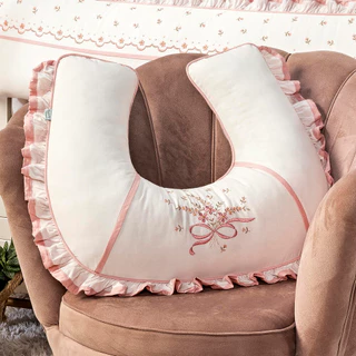 Almofada De Amamentação Marli Apoio Amamentar Bordado com Babado - 100% Algodão em Oferta na Shopee