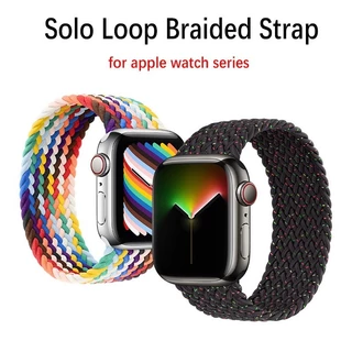 Pulseira De Nylon Para Smartwatch 38mm 40mm 41mm 42mm Relógio Inteligente 44mm 45mm 49mm De Substituição iWatch Series 1 2 3 4 5 6 7 8 9 SE Ultra
