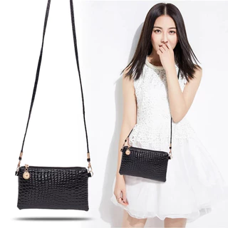 Bolsa Feminina Para O Ombro Moedas Tote Mensageiro Faux Leather Zipper Satchel Carteiras De Cartão Feminino