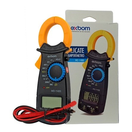 Alicate amperímetro LCD 3 1/2 dígitos MD-Y400/MT87 Tensão - Corrente - Resistência Alicate Amperímetro Voltímetro Digital Com Bateria Inclusa