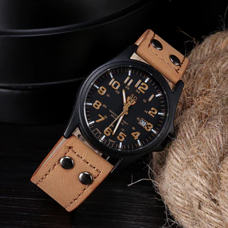 Estoque Pronto para Fabricantes Oferta Especial Novo Estilo SOKI Casual Quartzo Relógio de Quartzo Relógio de Moda Masculino Cinto Militar Relógio Militar Relógio Esportivo Estudantil Calendário