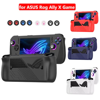 Para Asus ROG Ally X 2024 2023 Case Game Console Capa Protetora De Silicone Macia Traseira Ergonômica De Pele Acessórios De Jogo