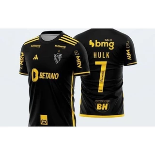 CAMISA DE TIME ATLÈTICO MG PRETO E AMARELO 2024 MEGA OFERTA !!!
