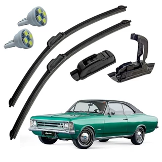 Kit Par Palheta Limpador Parabrisa Chevrolet Opala 1971 A 1992 + Pingo T10