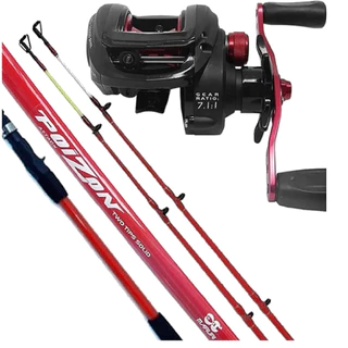 Kit Tamba Carretilha Montana Ds Vara Attack Poison 2,10m