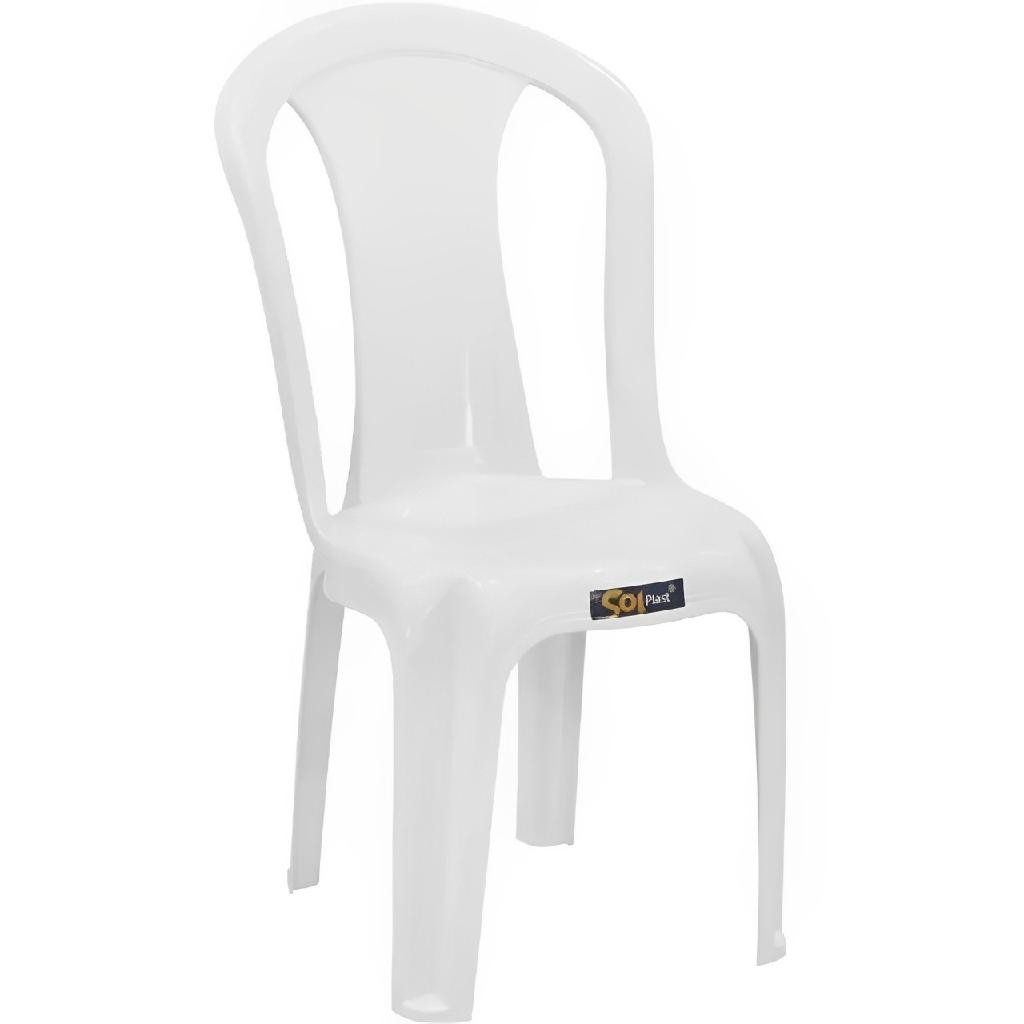 Cadeira Bistrô SolPlast Branca 152Kg Plástica Resistente 152Kg