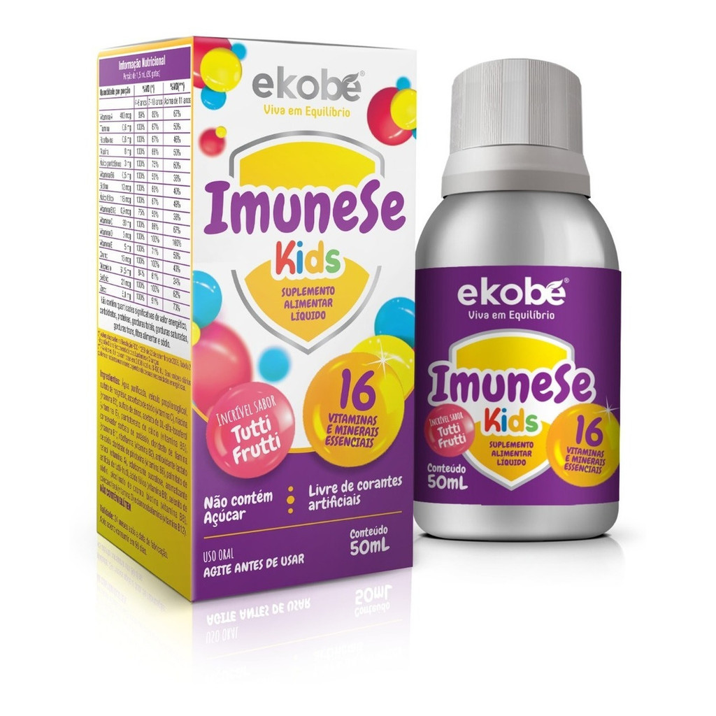 Imunese Kids- 16 Vitaminas e Minerais-50ml- Tutti Frutti