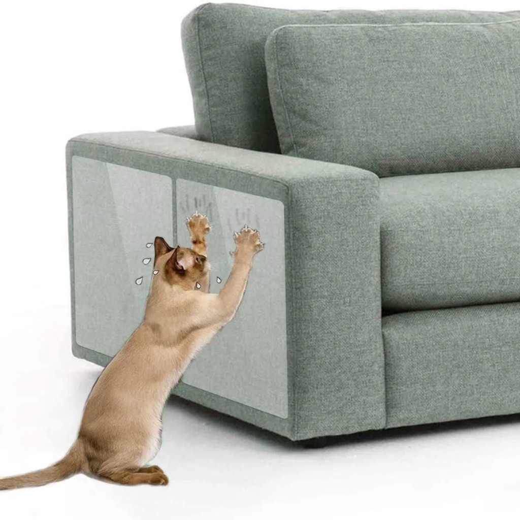 Película Adesivo Para Sofas Anti Arranhão De Gatos Protetor Transparente 34cm Larg Para Móveis Pets