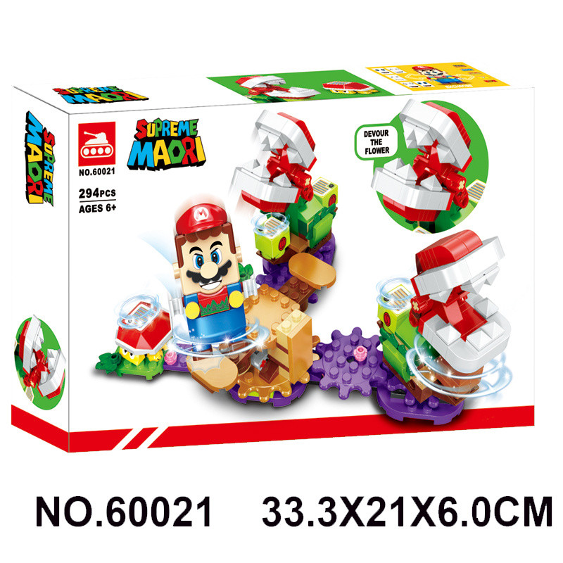 Compatible com LEGO Super Mario Swallowing Flowers Challenge Puzzle