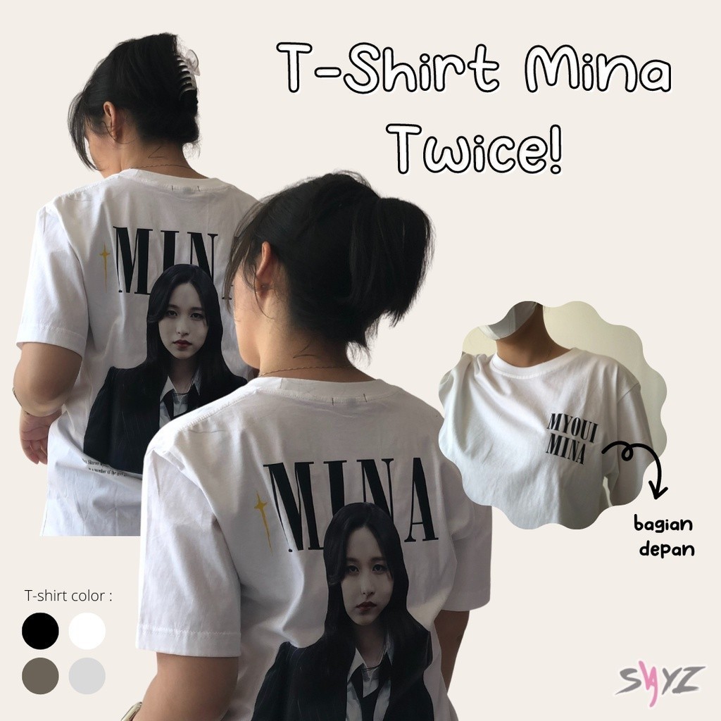 Camisa Camiseta Mina Twice Serie Por sayzco Tecido Algodão