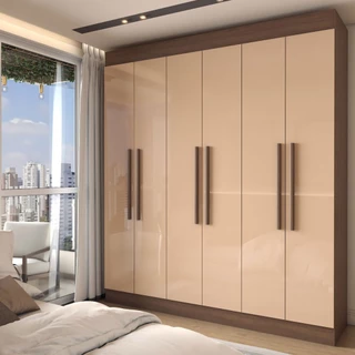 Guarda-Roupa Casal Suíça 6 Portas 2 Gavetas 100% Mdf