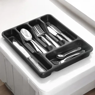 Organizador de Talheres para Gaveta com 5 Divisórias – Prático e Funcional