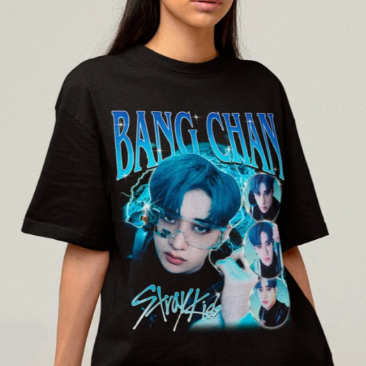 Camisa Camiseta T-shirt Unissex Estampa Stray Kids Musico Pop Bang