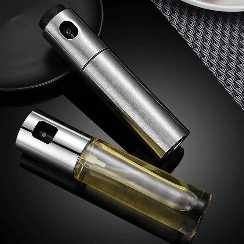 KIT 2 Spray Pulverizador Borrifador Azeite em Vidro Inox