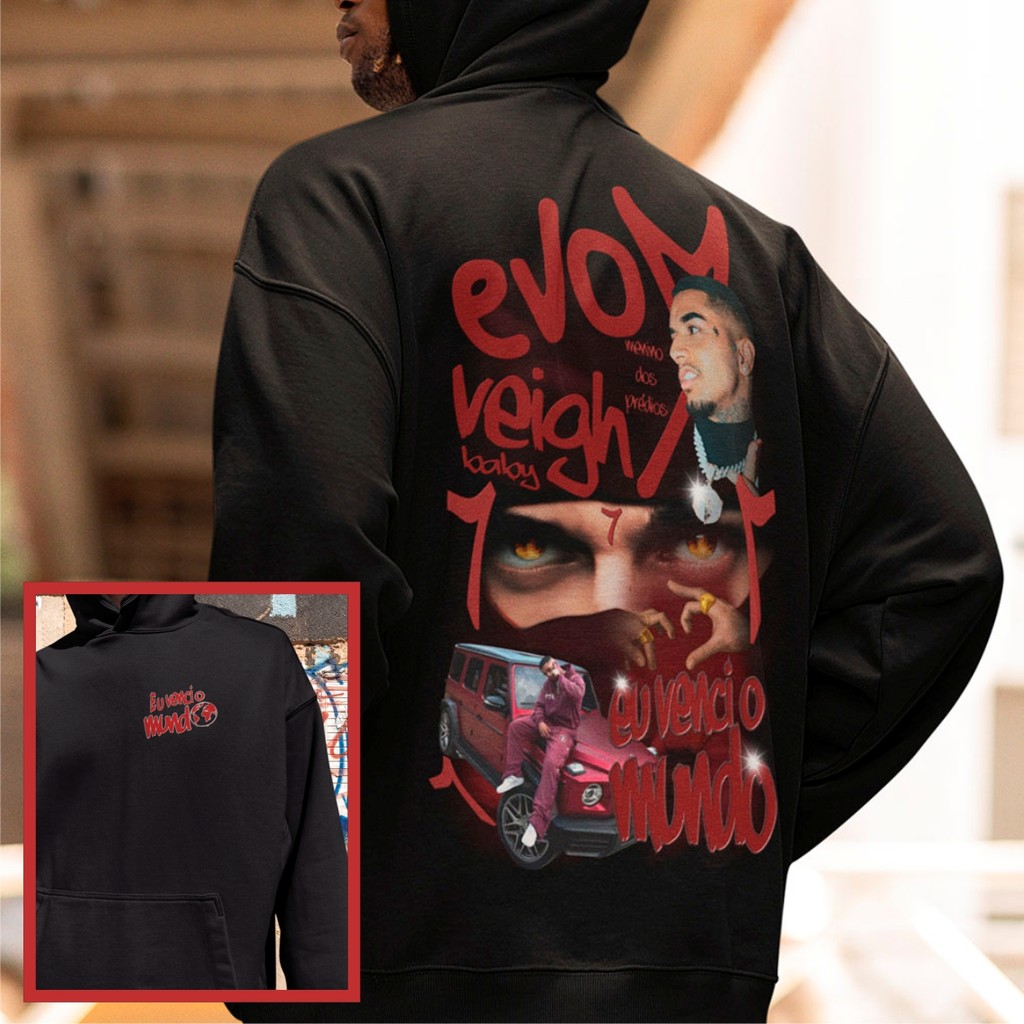 Moletom Cantor Thiago Veigh Álbum Evom Eu Venci O Mundo Blusa De