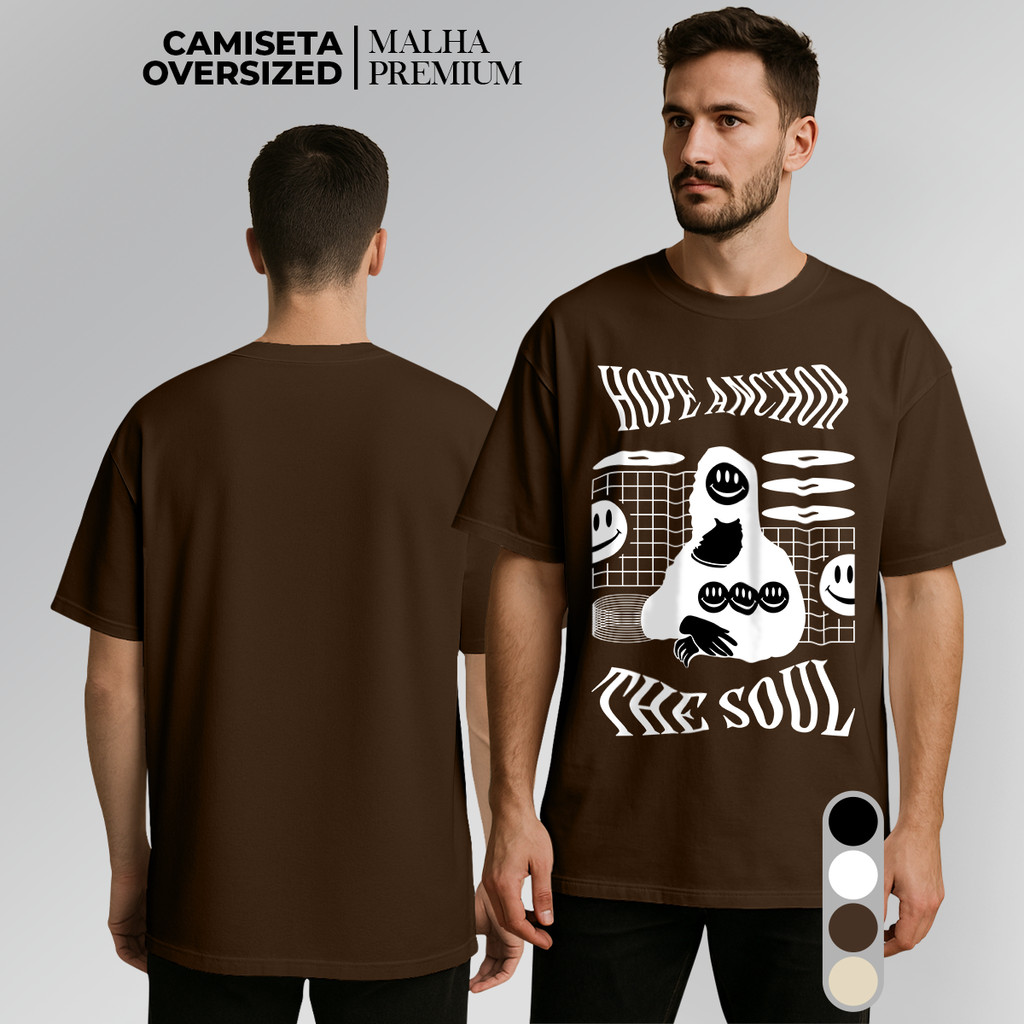 Camisa Camiseta Oversized Streetwear Masculina Larga 100% Algodão