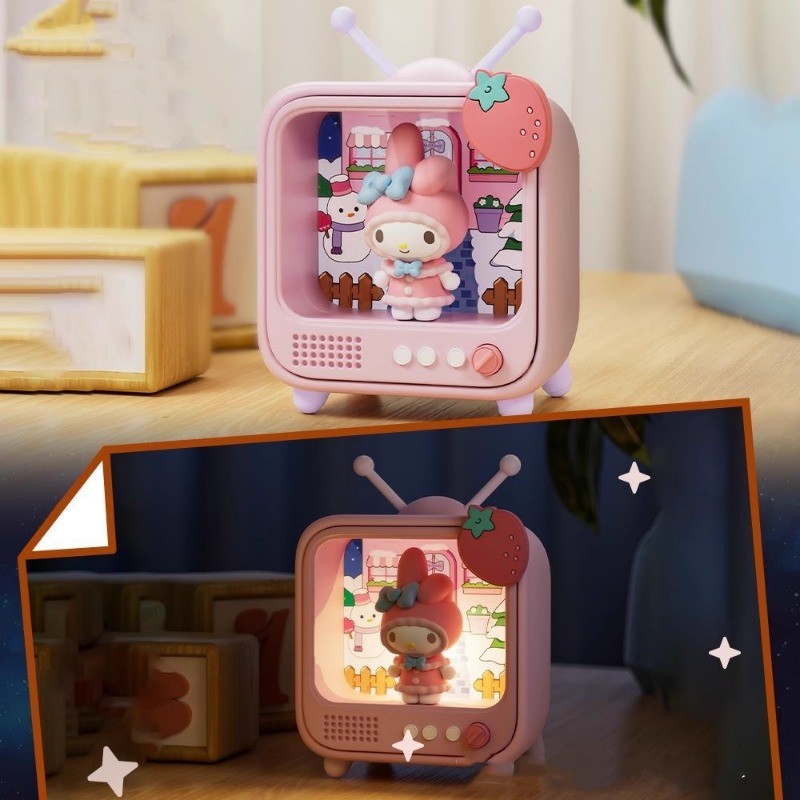 Sanrio Hello Kitty Kuromi Cinnamoroll Melodia Luz Noturna