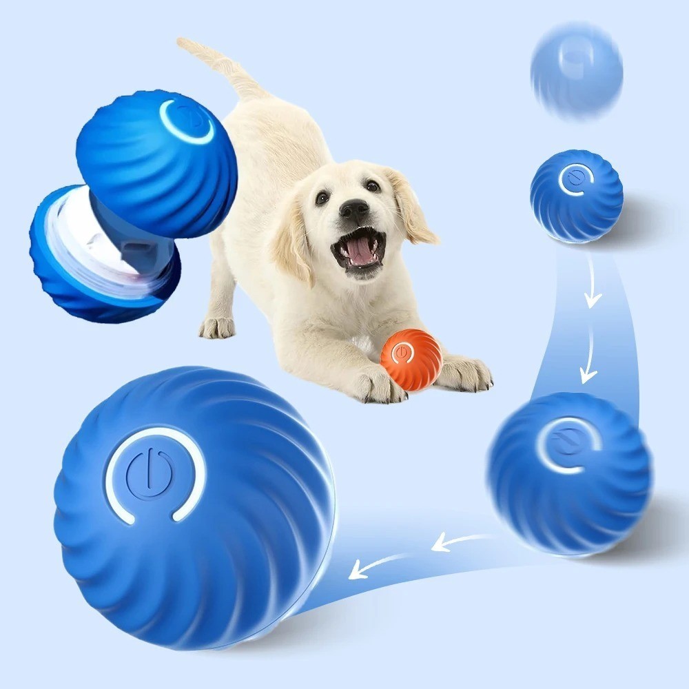 Bolinha Eletrônica Para Cachorro Brincar Movimento Automatico Recarregavel USB