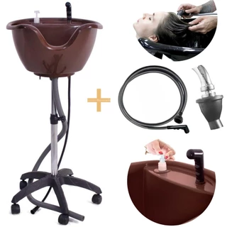 Lavatório Portátil salão Cabeleireiro + Ducha com Rodinhas
