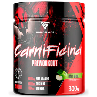 Pre Treino Carnificina 300g Body Shape Beta Alanina Arginina