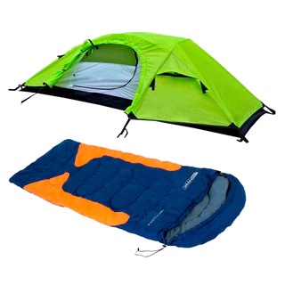 Barraca Windy 1 Pessoa Coluna d´água 2500mm + Saco de Dormir Freedom Baixas Temperatura Azul/Laranja em Oferta na Shopee