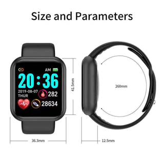Y68 Smartwatch Relógio Inteligente Rastreador De Fitness À Prova D
