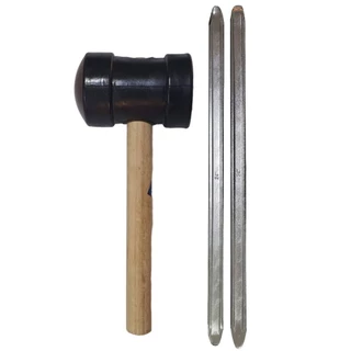Kit Borracheiro C/ 2 Espátula Chata Para Pneus 60cm + Martelo Borracha em Oferta na Shopee