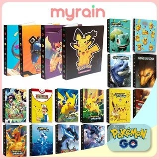 [Estoque pronto] 240 Cartões Pokemon Cards Holder Album Book Cartoon Anime Game French Card Holder Coleção Pasta CCG MTG Magia Yugioh Board Game Cards Livro Manga Titular coleção N