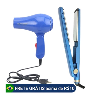 Secador Kit Dobrável e Chapinha de Cabelo Nano Titanium 450°