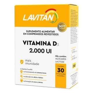 Lavitan Vitamina D3 2.000UI Cimed com 30 Comprimidos em Oferta na Shopee