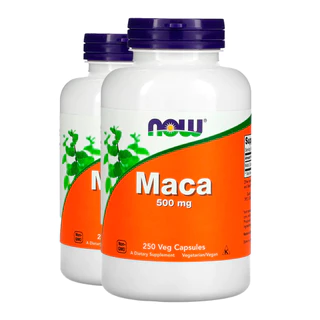 Kit 2x Maca Peruana 500mg Now Foods 250 Veg Cápsulas Importado/Made in Usa