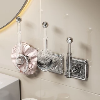 Acrílico Universal Fixado Na Parede De Luxo Roupas Rack Retrátil L Forma Multifuncional Toalheiro Banheiro Quarto Cozinha