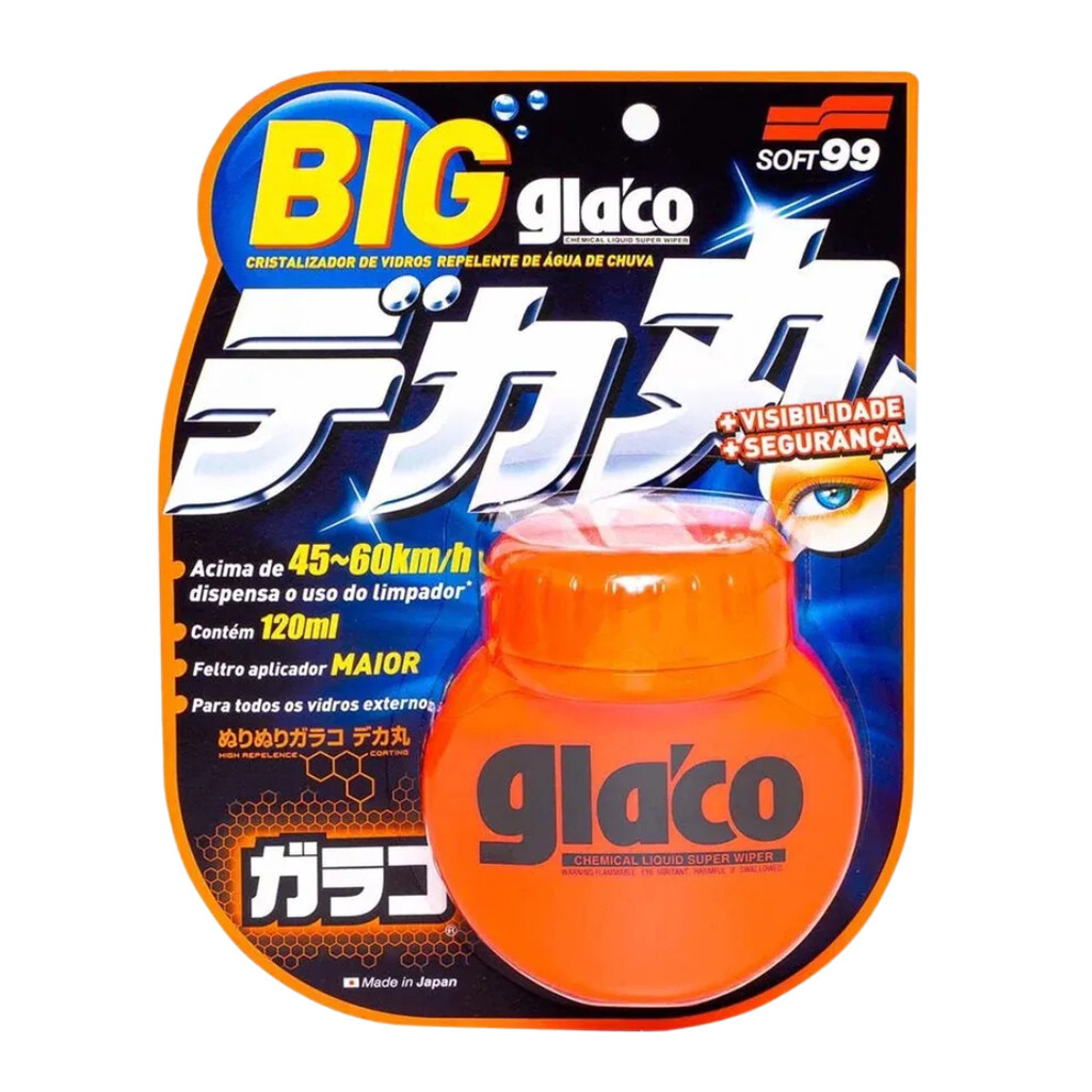 Soft99 Glaco Big Cristalizador De Vidro Repelente De Chuva 120ml ...