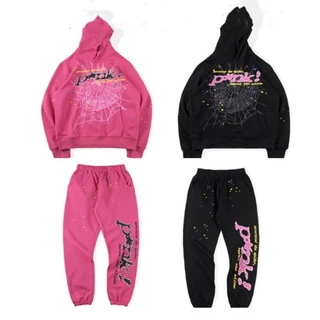 2023 Jovem Troca Rosa Sp5der 555555 Hoodie Homens Mulheres 1 : 1 Espuma De Alta Qualidade Impressão Gráfica De Teia De Aranha 555555 Pulôveres
