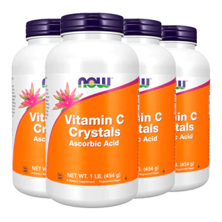 Kit 4x Pó Vitamina C Now Foods Ácido Ascórbico 454g Importado /Made in Usa