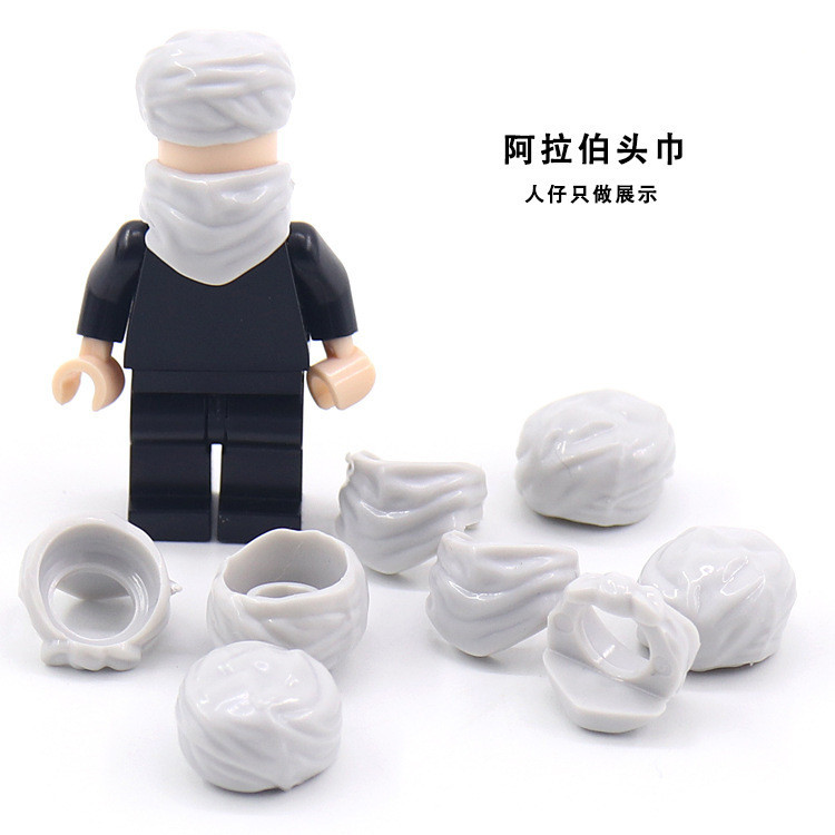 Blocos de construção militares transfronteiriços Minifiguras Acessórios Lenço de Cabeça Árabe Peças de Pequenas Partículas Brinquedos Infantis