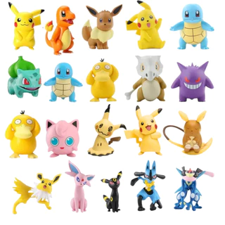 Action figure Pokemon pikachu pichu raichu alola bulbasaur Charmander squirtle gengar eevee mimikyu psyduck cubone jigglypuff togedemaru charizard gyarados zubat ivysaur ash togepi anime colecionaveis miniatura