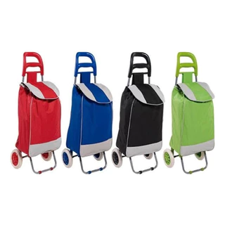 Carrinho De Compras Feira Supermercado Reforçado Sacola 30kg Cor Colorido